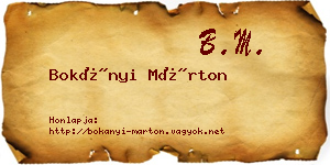 Bokányi Márton névjegykártya